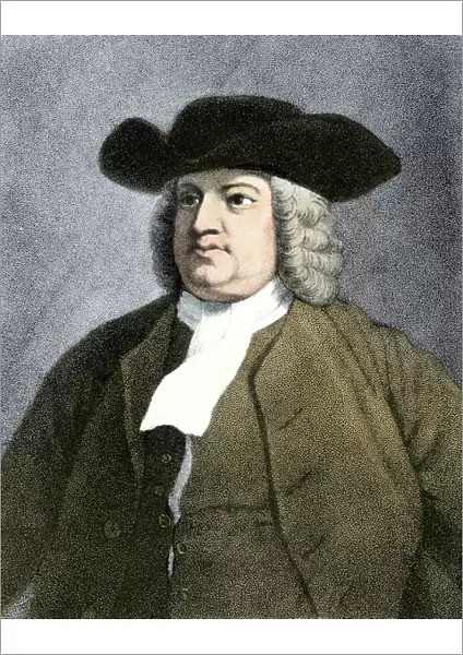 William Penn (1644-1718) english quaker founder of Pennsylvania state in 1682 (engraving)