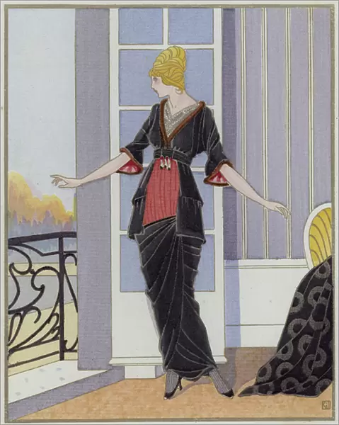Women's fashion from the 1910s by designer Bechoff-David. ( litho)