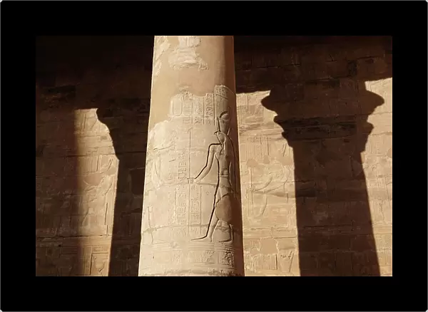 Detail of the columns of the Temple of Horus, Edfu