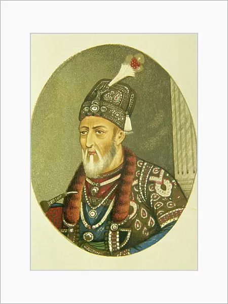 Portrait of Mughal Emperor Bahadur Shah Ii, India