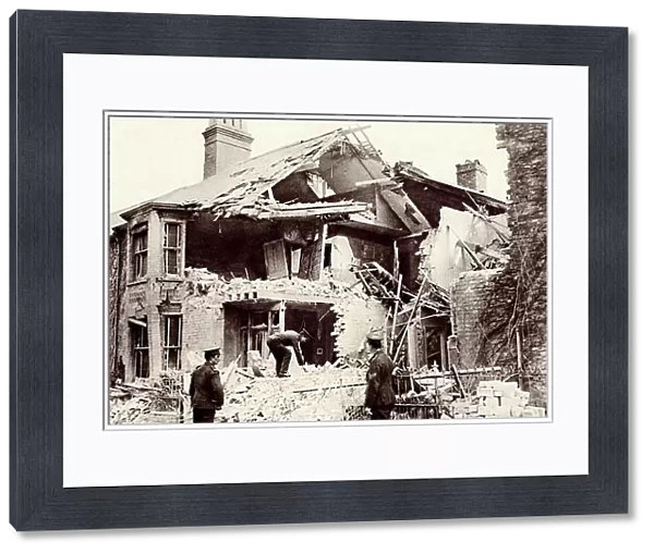 House destroyed by German bombing during World War 1
