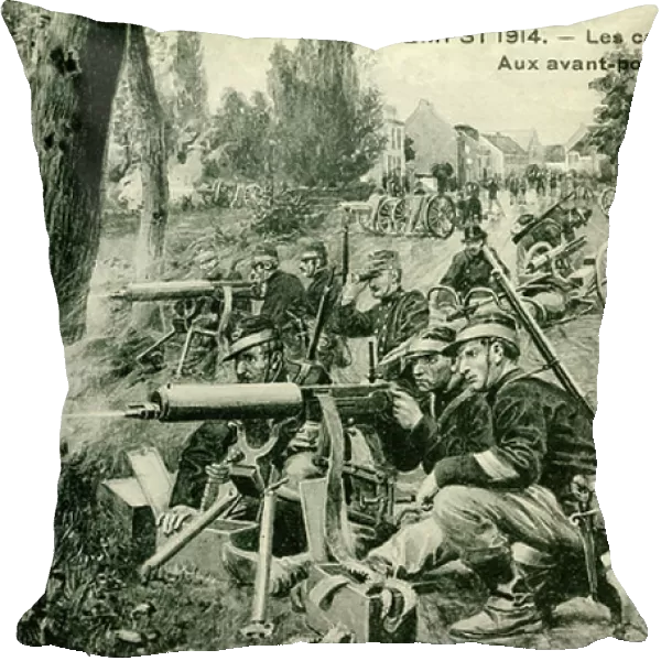 World War 1: French army at Sempst, Belgium, 1914