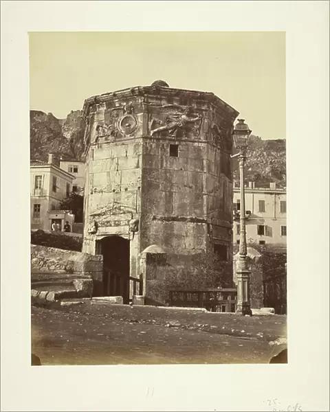Tower of the Winds, Athens, c.1867-75 (albumen silver print)