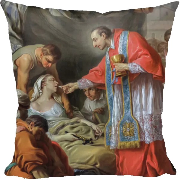 Saint Charles Borromeo Giving Communion to the Plague-Stricken, 1743 (oil on canvas)