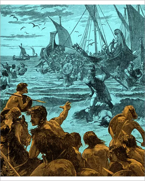 Roman invasion of Britain - early 20th century illustration