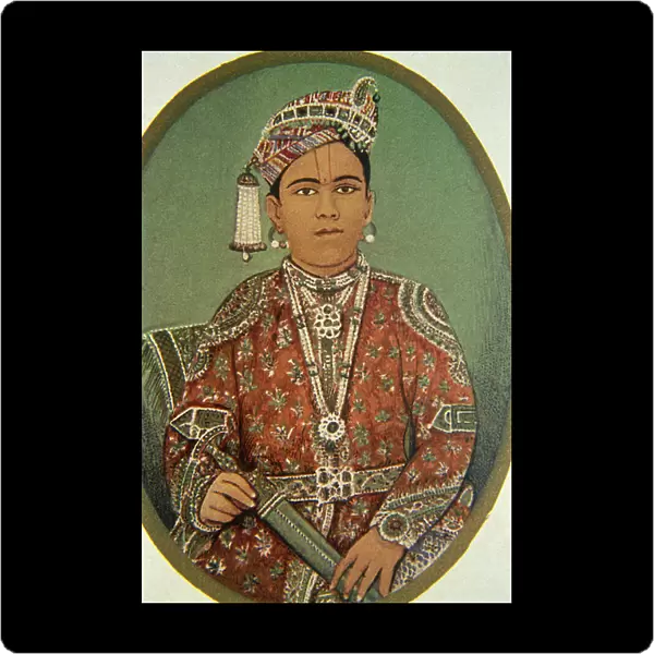 Portrait of Maharaja Ganga Singh, Bikaner, Rajasthan, India