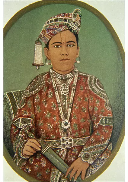 Portrait of Maharaja Ganga Singh, Bikaner, Rajasthan, India
