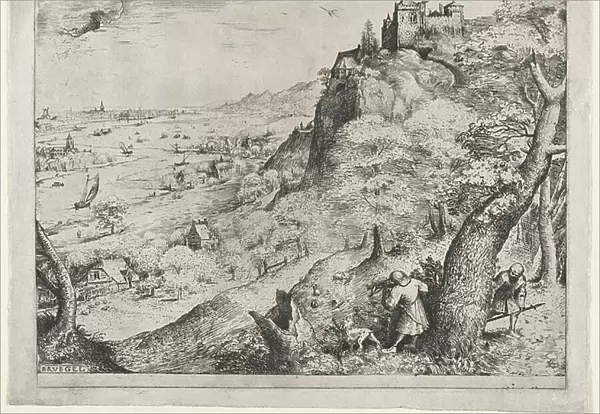 The Rabbit Hunt, 1560 (etching)