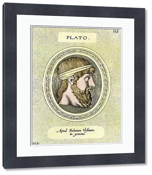 Portrait of the Greek philosopher Plato (428-348 BC) Engraving