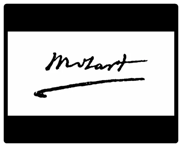 Signature of Wolfgang Amadeus Mozart (litho)