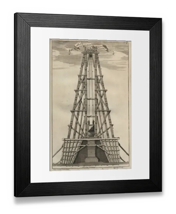 Framed Print : A 17th-century engraving of a scaffold Framed Print : A 17th-century engraving of a scaffold