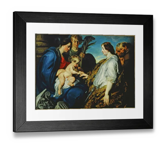Framed Print : Print of Saint Catherine's Mystic Marriage Framed Print : Print of Saint Catherine's Mystic Marriage