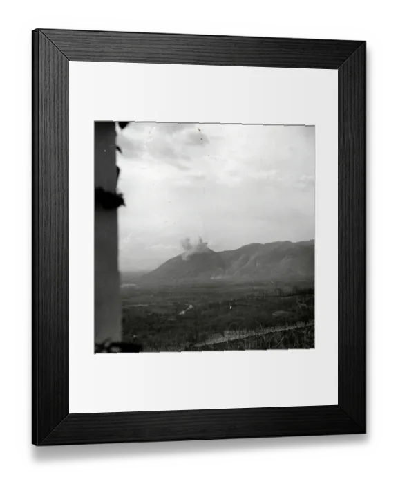 Framed Print : Print of Allied bombers hitting a monastery at Monte Cassino Framed Print : Print of Allied bombers hitting a monastery at Monte Cassino