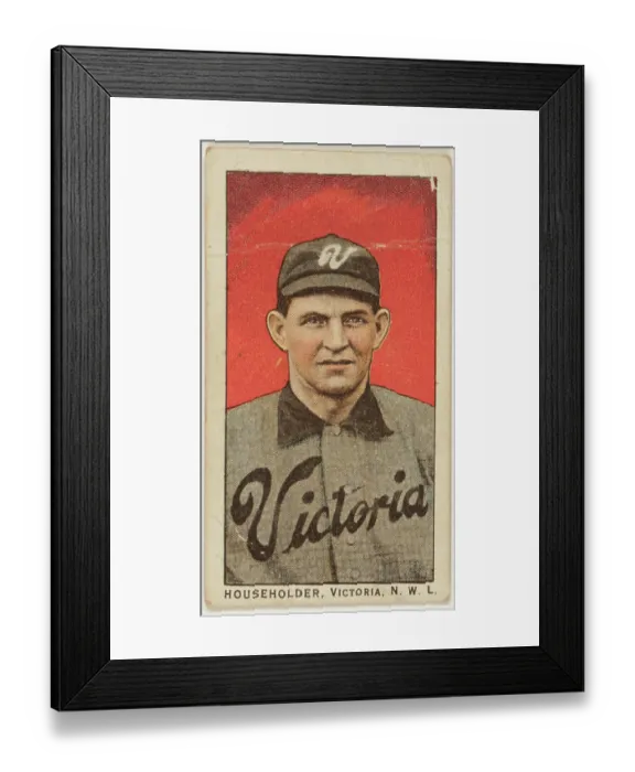 Framed Print : Ed Householder baseball card print, 1911 Framed Print : Ed Householder baseball card print, 1911