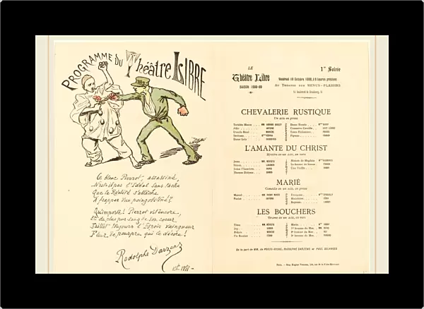 Adolphe Leon Willette (French, 1857-1926), Chevalerie rustique; L Amante du Christ