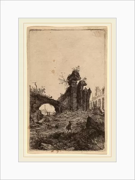 Bartholomeus Breenbergh (Dutch, probably 1599-1657), The Ruins of the Colosseum, etching