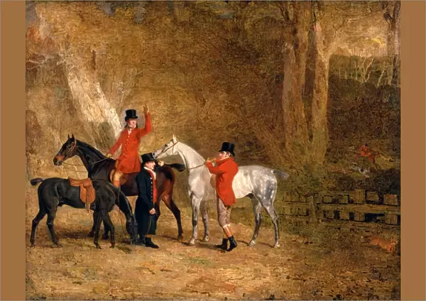 Foxhunting Scene Fox Hunting: Two Gentlemen with a Groom The Englington Brothers Signed