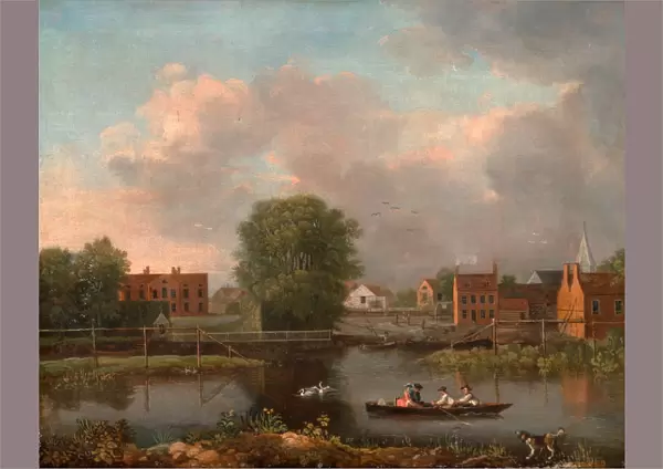 A River Landscape, possibly a View from the West End of Rochester Bridge, John Inigo