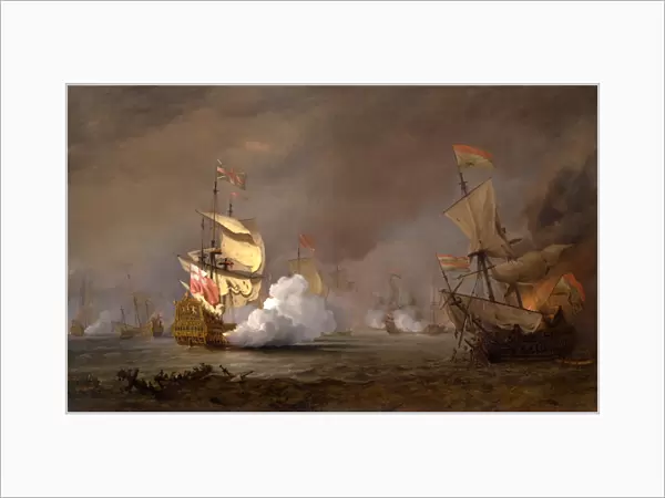 Sea Battle of the Anglo-Dutch Wars The Battle of Lowestoft, William van de Velde