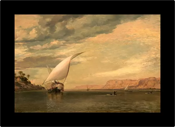 On the Nile Signed and dated, black paint, lower left: E. W. Cooke | 1860'