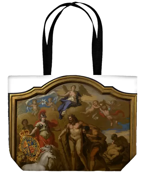 Allegory of the Power of Great Britain by Land, design for a decorative panel for