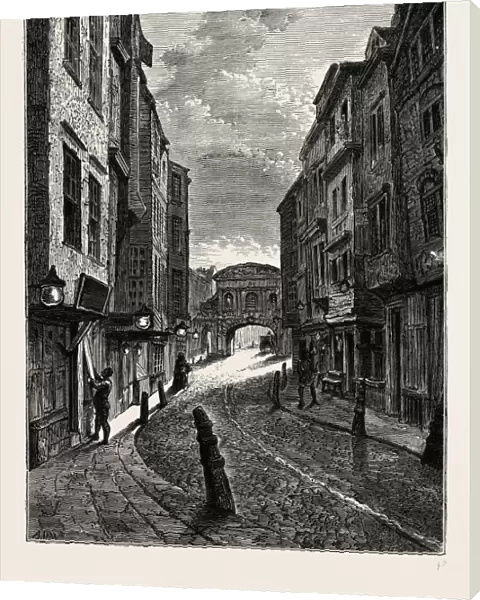BUTCHERs ROW IN 1800, London, UK, 19th century engraving