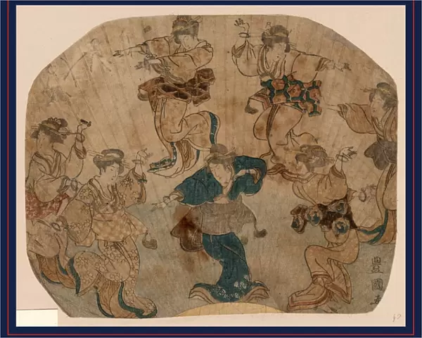 Odori [enbu?] no zu, Dance. Utagawa, Toyokuni, 1769-1825, artist, [between 1809