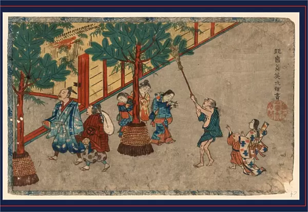 Mutsuki, January. Hanabusa, ItchAc, 1652-1724, artist, [between 1830 and 1844], 1 print
