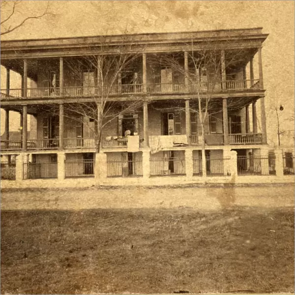 Hospital no. 7, Beaufort, S. C. during Civil War, US, USA, America, Vintage photography