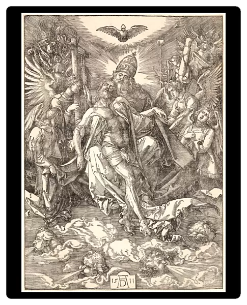 Albrecht Durer (German, 1471-1528). The Holy Trinity, 1511. Woodcut