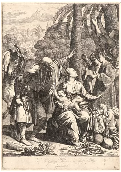 After Carlo Saraceni (Italian, ca. 1579 - 1620). Rest on the Flight into Egypt, 1620