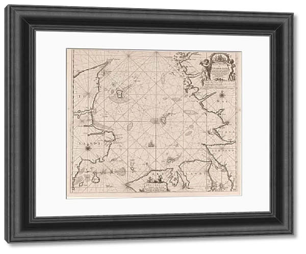 Sea chart of Denmark in the Skagerrak and Kattegat, Jan Luyken, Johannes van Keulen I