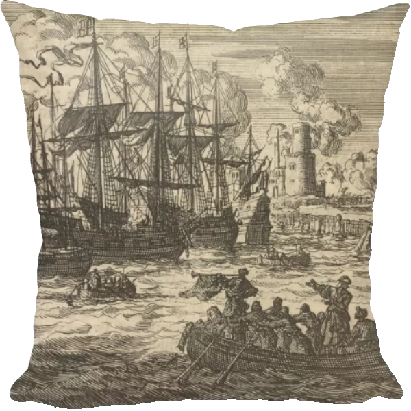 Port of Sale with the English fleet and a sloop of Turks, 1638, Jan Luyken, Pieter van der Aa