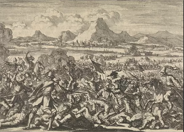 The Imperial army is defeated by the French at Mazia in Valtellina, Italy 1635, Jan