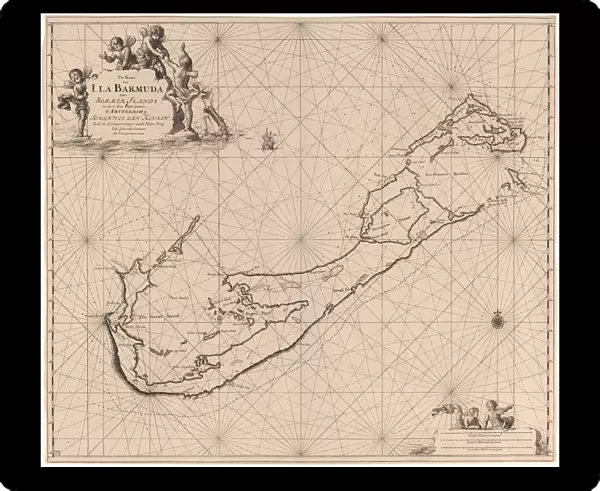 Sea chart of Bermuda, Jan Luyken, Claes Jansz Voogt, Johannes van Keulen (I), 1684 - 1799