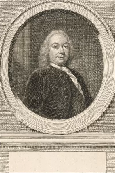 Portrait of Jonas Witsen, Jacob Houbraken, Frans van der Mijn, 1749 - 1780