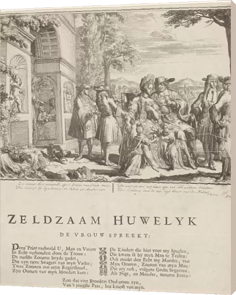 The complicated marriage, Romeyn de Hooghe, Samuel Sylvius, P. van Torenburg, 1698