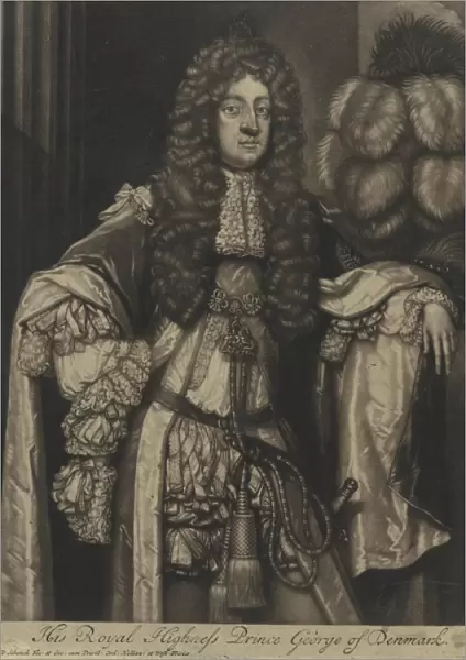Portrait of George, Prince of Denmark, Pieter Schenk (I), 1670 - 1713