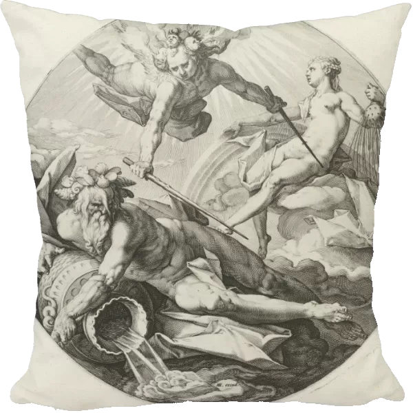 Second Creation: parting between the waters, Jan Harmensz. Muller, Hendrick Goltzius