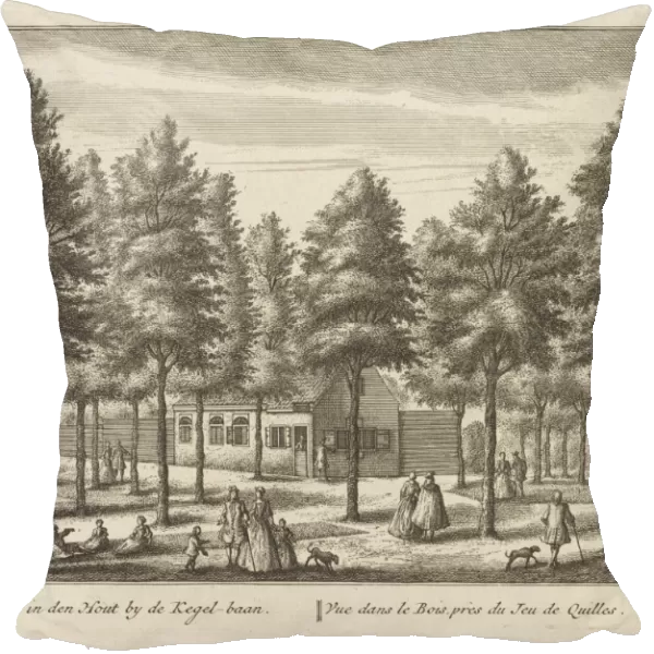Forest path near Alkmaar, The Netherlands, Leonard Schenk, Abraham Rademaker, 1746