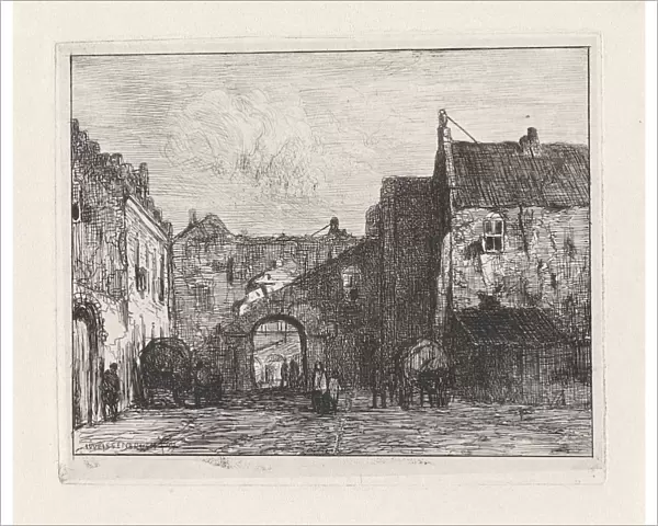 View of the Courtyard, Jan Weissenbruch, 1849