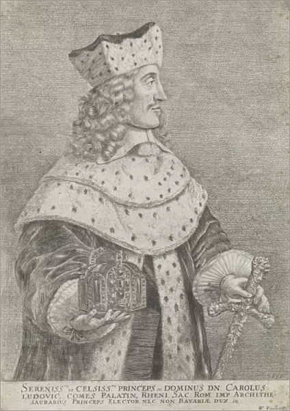 Portrait of Charles Louis, Elector Palatine, Wallerant Vaillant, 1648 - 1680