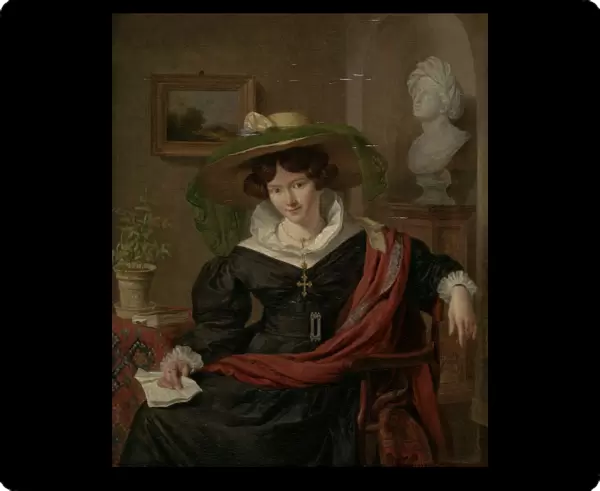 Portrait of Carolina Frederica Kerst, Wife of Louis Royer, Charles van Beveren, 1830