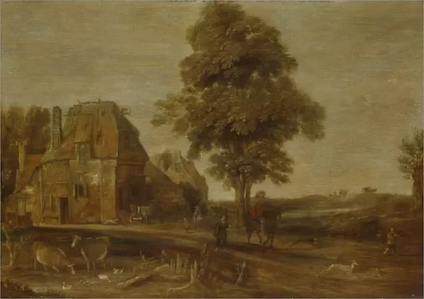 Landscape with watering place, Aert van der Neer, 1639