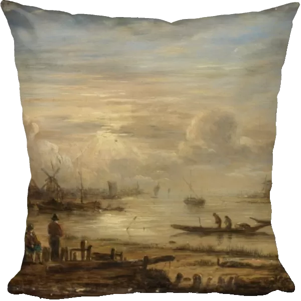 River view at sunrise, manner of Aert van der Neer, c. 1630 - c. 1750