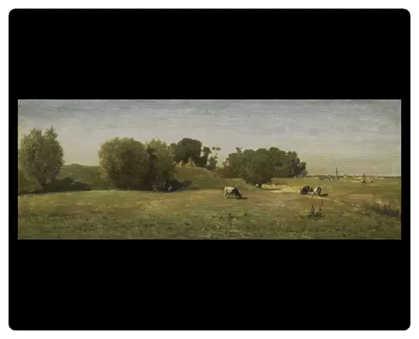 Landscape near Abcoude, The Netherlands, Paul Joseph Constantin Gabriel, 1860 - 1870