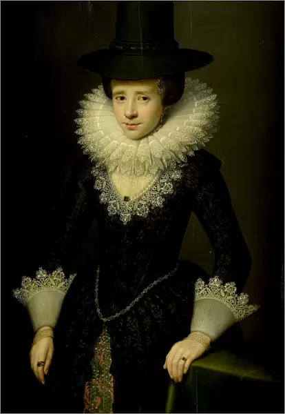 Portrait of Anna Boudaen Courten, attributed to Salomon Mesdach, 1619
