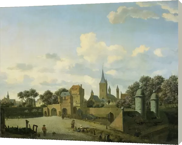St. Severin in Cologne included in an imaginary Cityscape, Jan van der Heyden, Adriaen