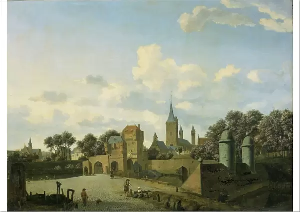 St. Severin in Cologne included in an imaginary Cityscape, Jan van der Heyden, Adriaen