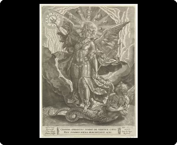 Archangel Michael trampled Satan, Samuel van Hoogstraten, A. Huberti, unknown, 1575